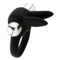 Lovetoy - Duosense Vibrating Rabbit Cockring - Zwart