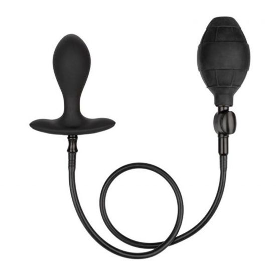 CalExotics Weighted Silicone Inflatable Buttplug Zwart