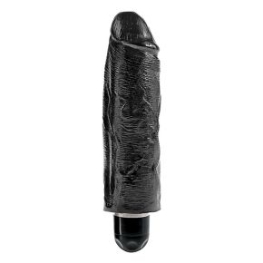 King Cock 6 Inch Vibrating Stiffy Zwart