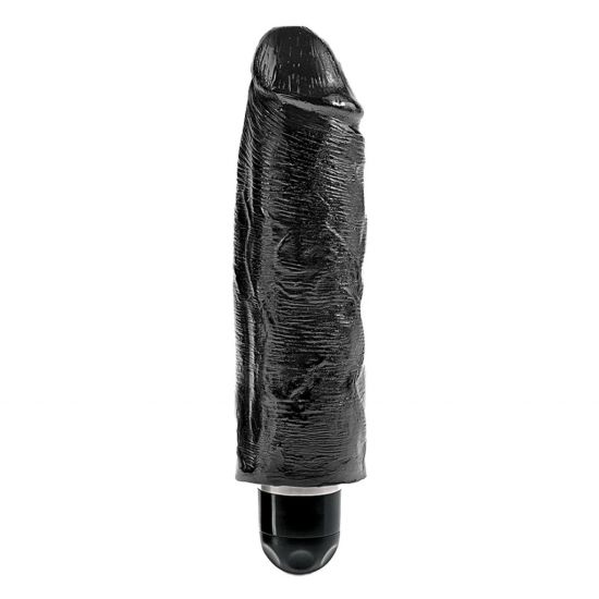 King Cock 6 Inch Vibrating Stiffy Zwart