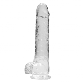 Bang It Real Dildo no. 6 Met Ballen Transparant